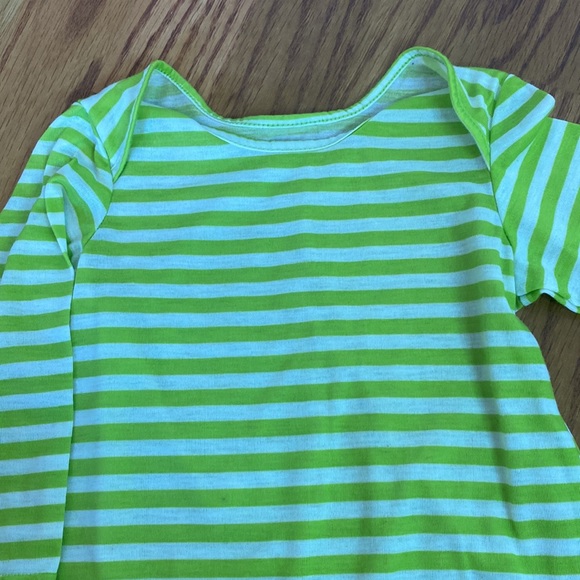 Target lime green and white striped matching outfit - Picture 4 of 9